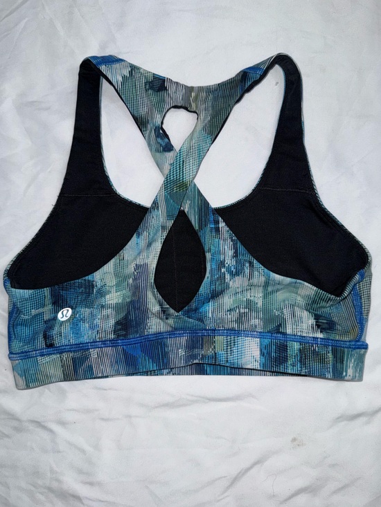 lululemon athletica Other - lululemon athletica Blue-Green Abstract Crossback Sports Bra